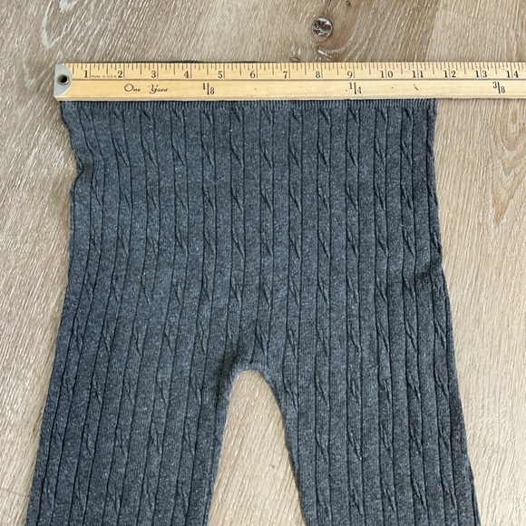 Poof! Ribbed Twist Mid Rise Leggings - Gray - Ladies Size S/M - Picture 6 of 11